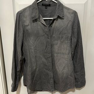 Banana Republic gray chambray button up